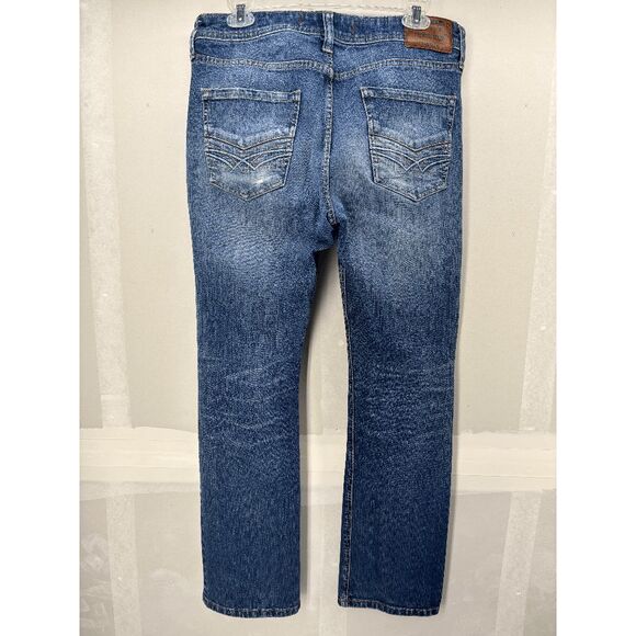 Seven 7 Jeans Mens 34x30 Blue Denim Slim Straight Distressed Medium Wash Preppy - Picture 5 of 8